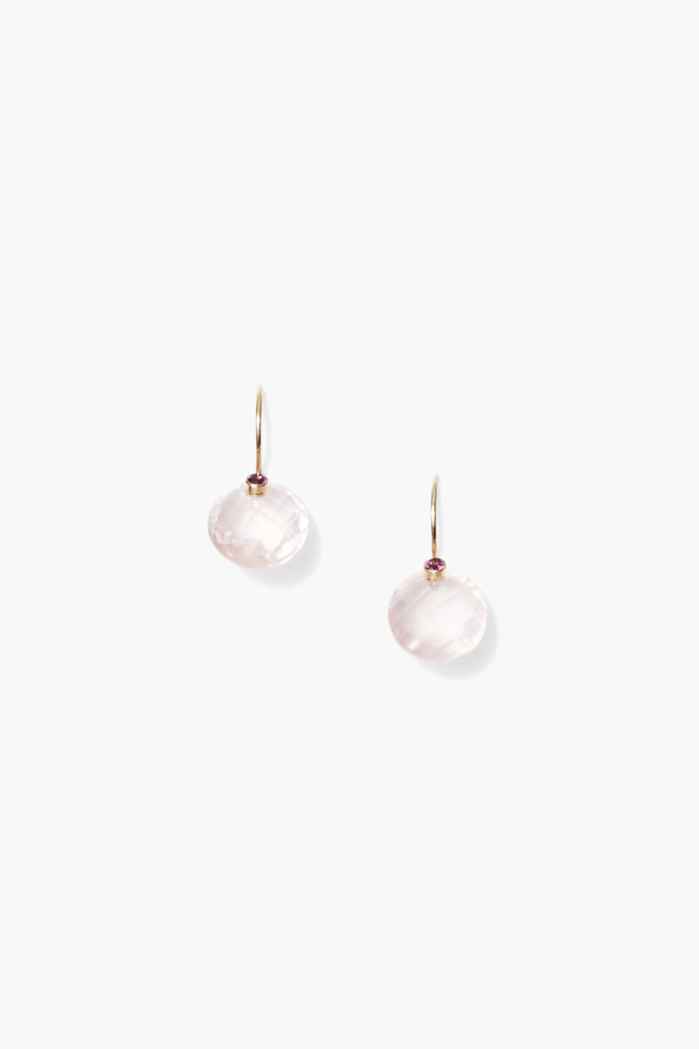 Rose Quartz 14k Earrings