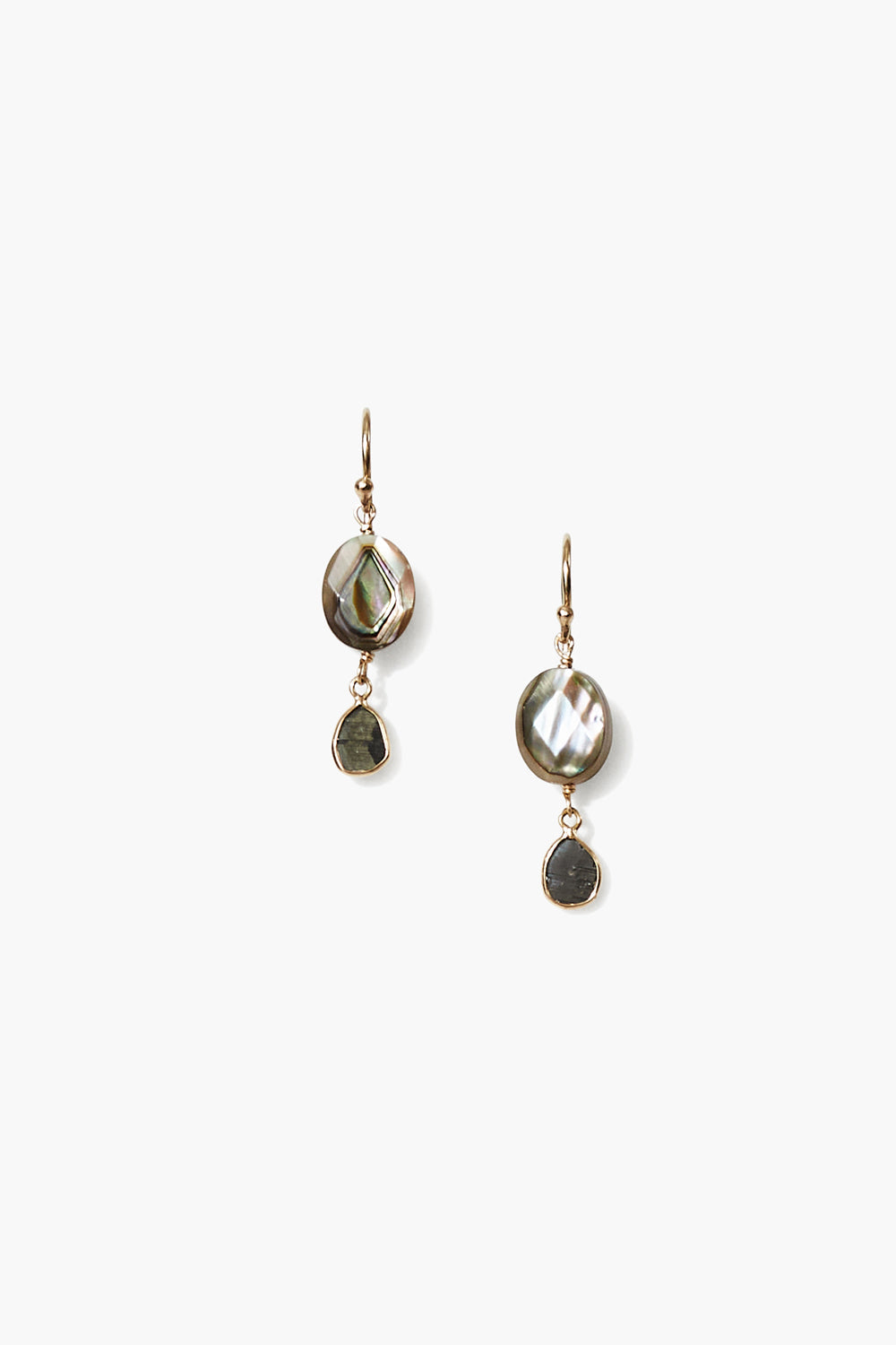 14k Abalone Drop Earrings