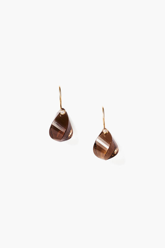 Smoky Quartz 14k Earrings