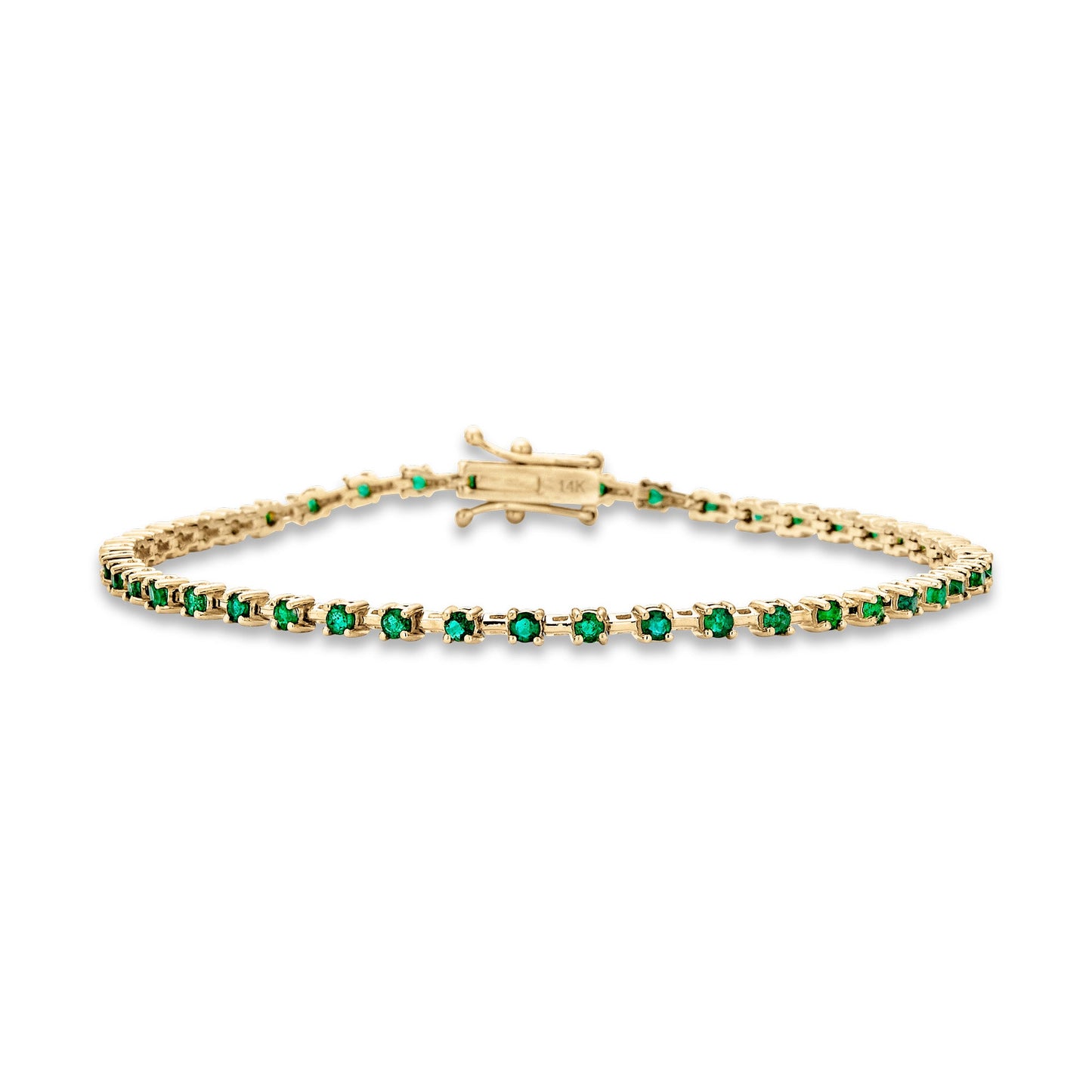 Emerald Tennis Bracelet with Elegant Design