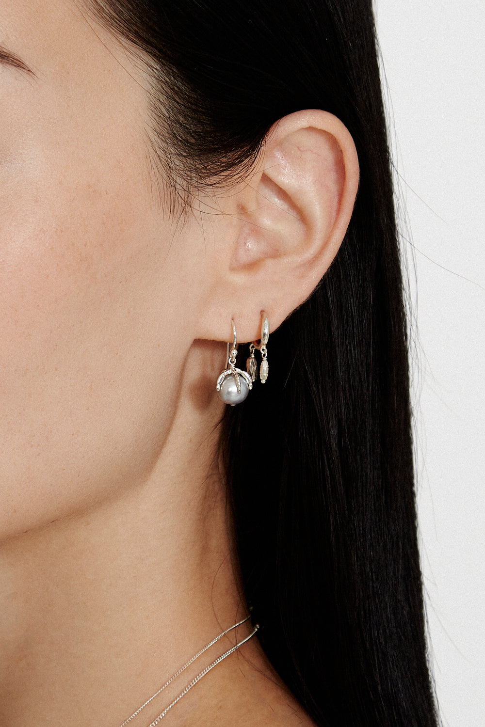 Silver Hoop Earrings in Elegant Design