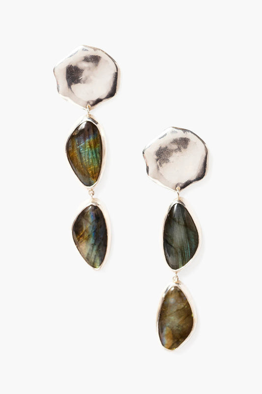 Labradorite Tiered Earrings