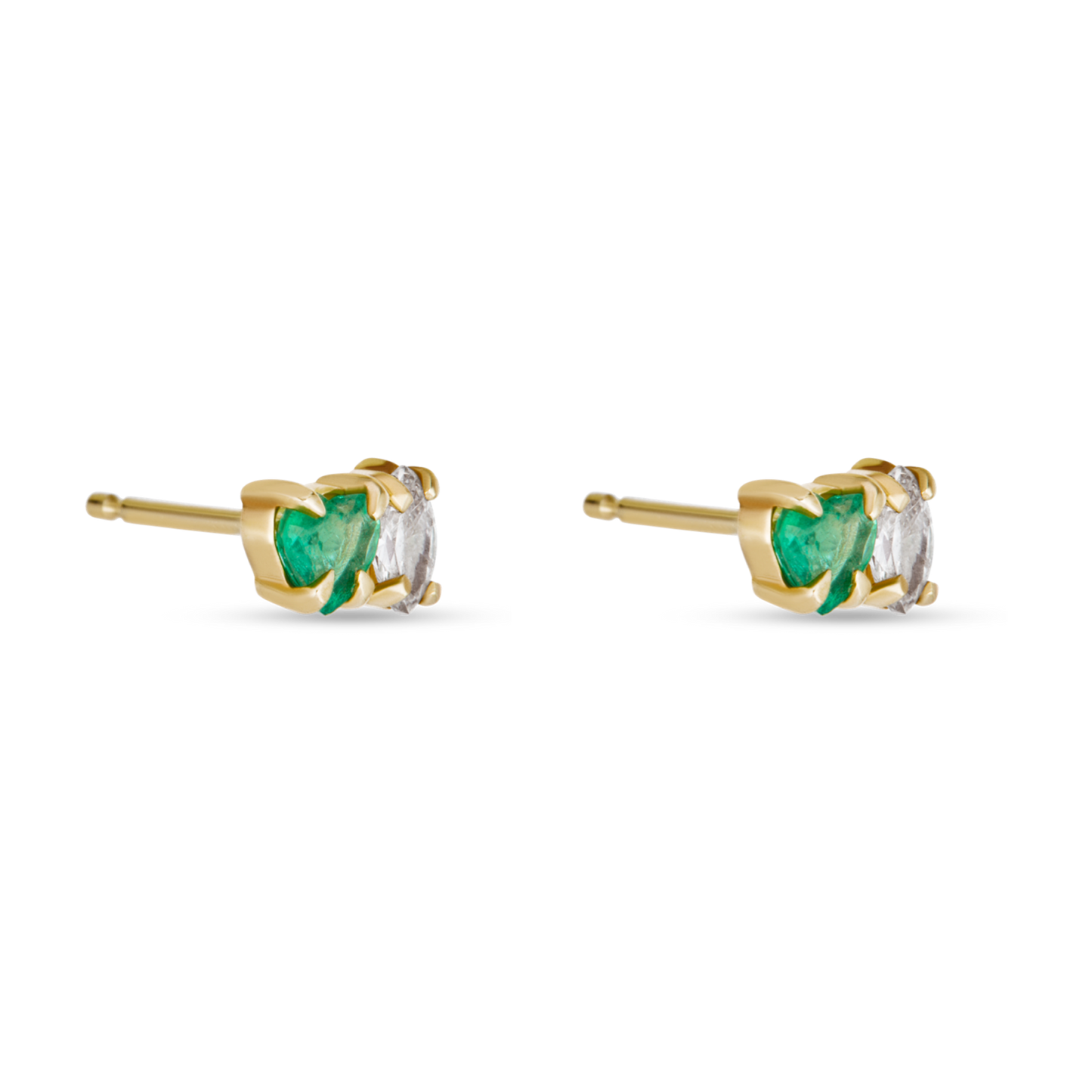 Emerald Stone Luxe Stud Earrings