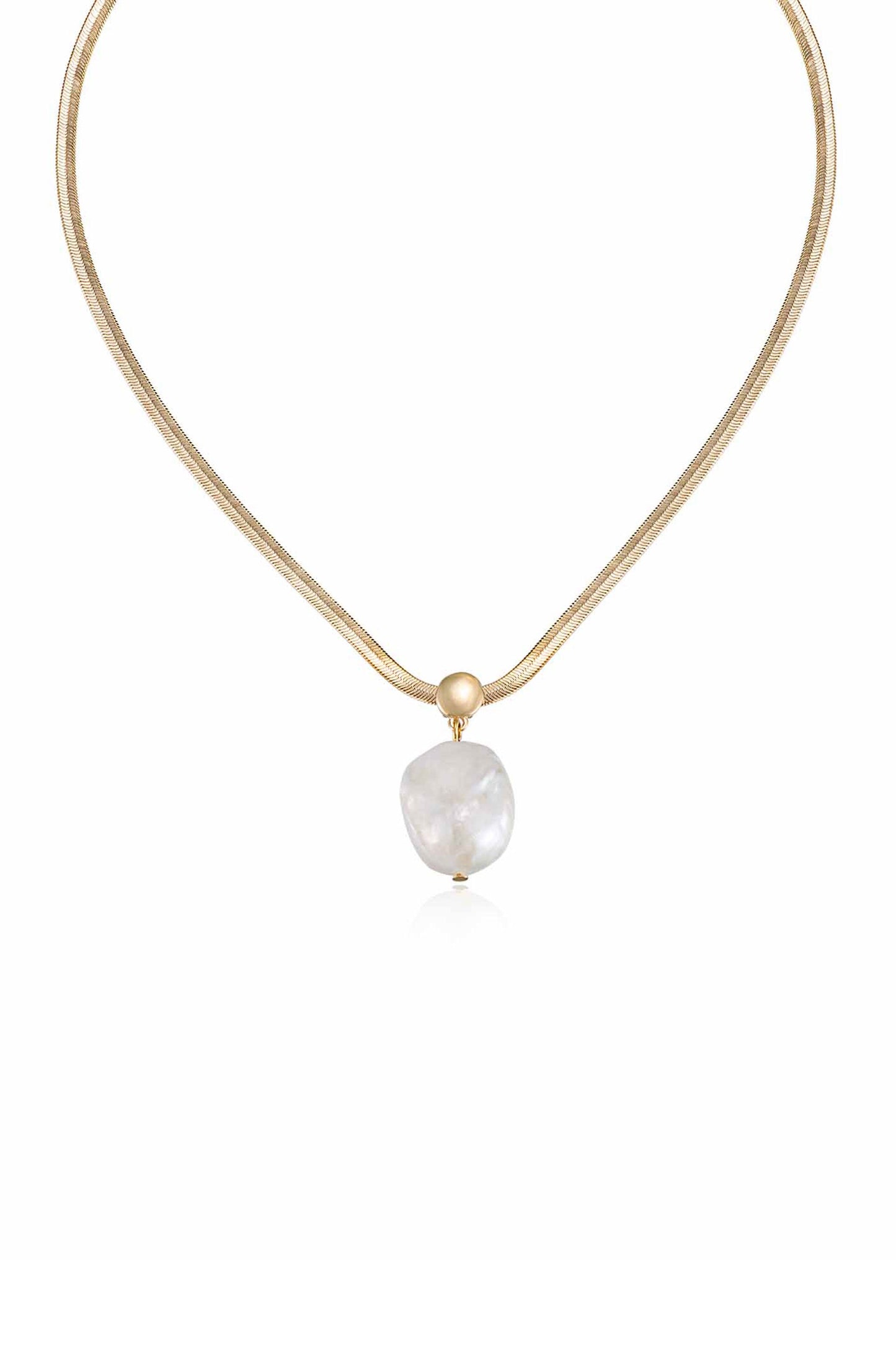 Elegant Baroque Pearl Pendant Necklace