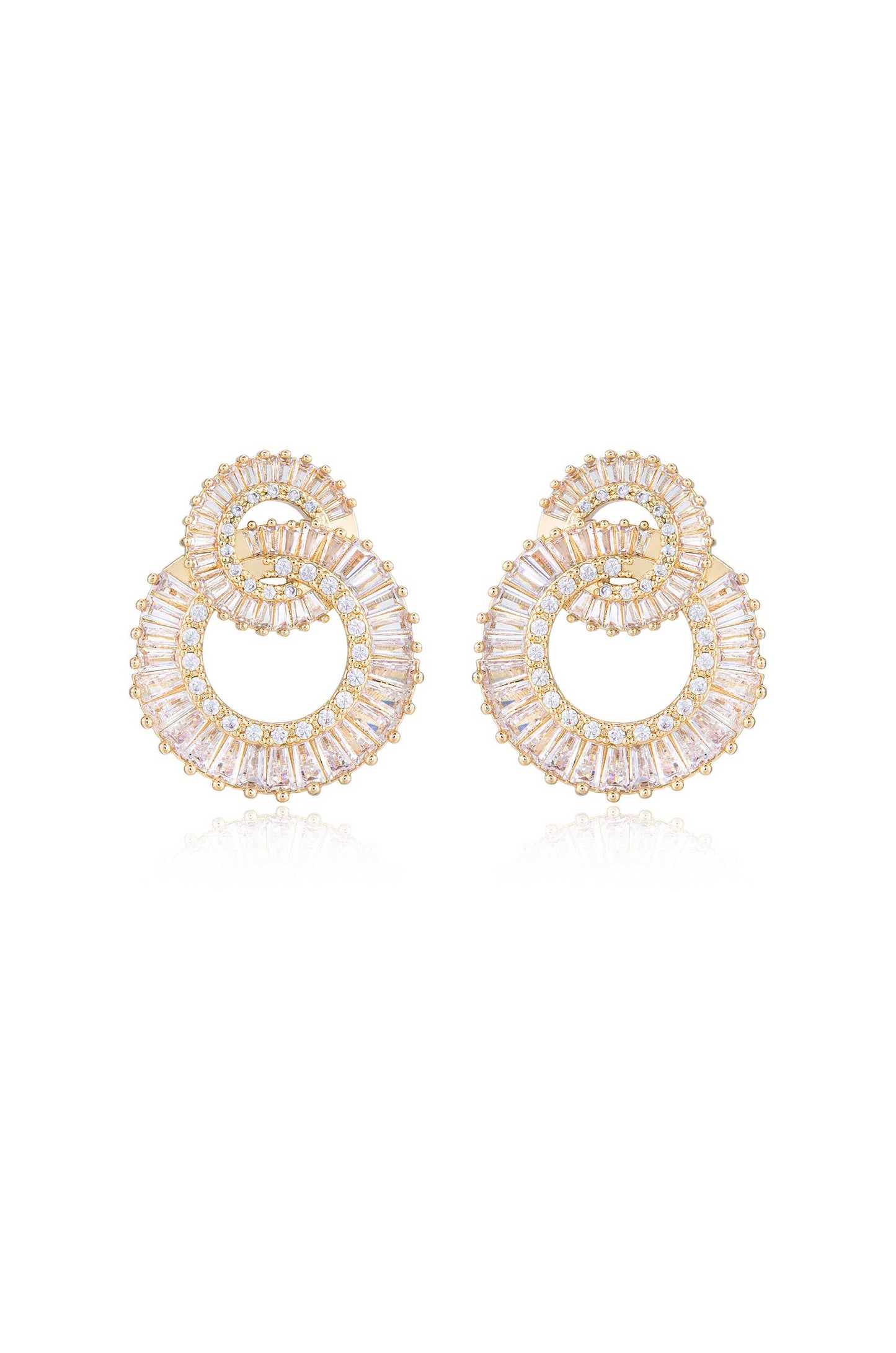 Crystal Rotating Circles Earrings Design