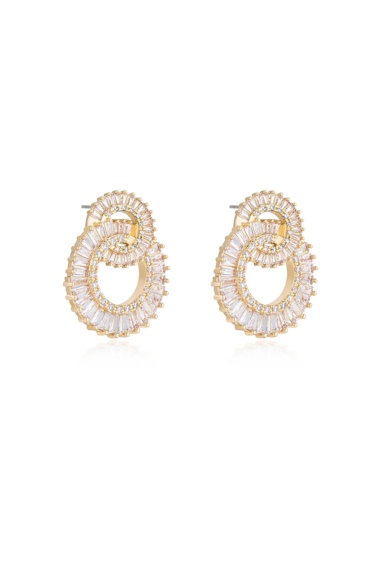 Crystal Rotating Circles Earrings Design