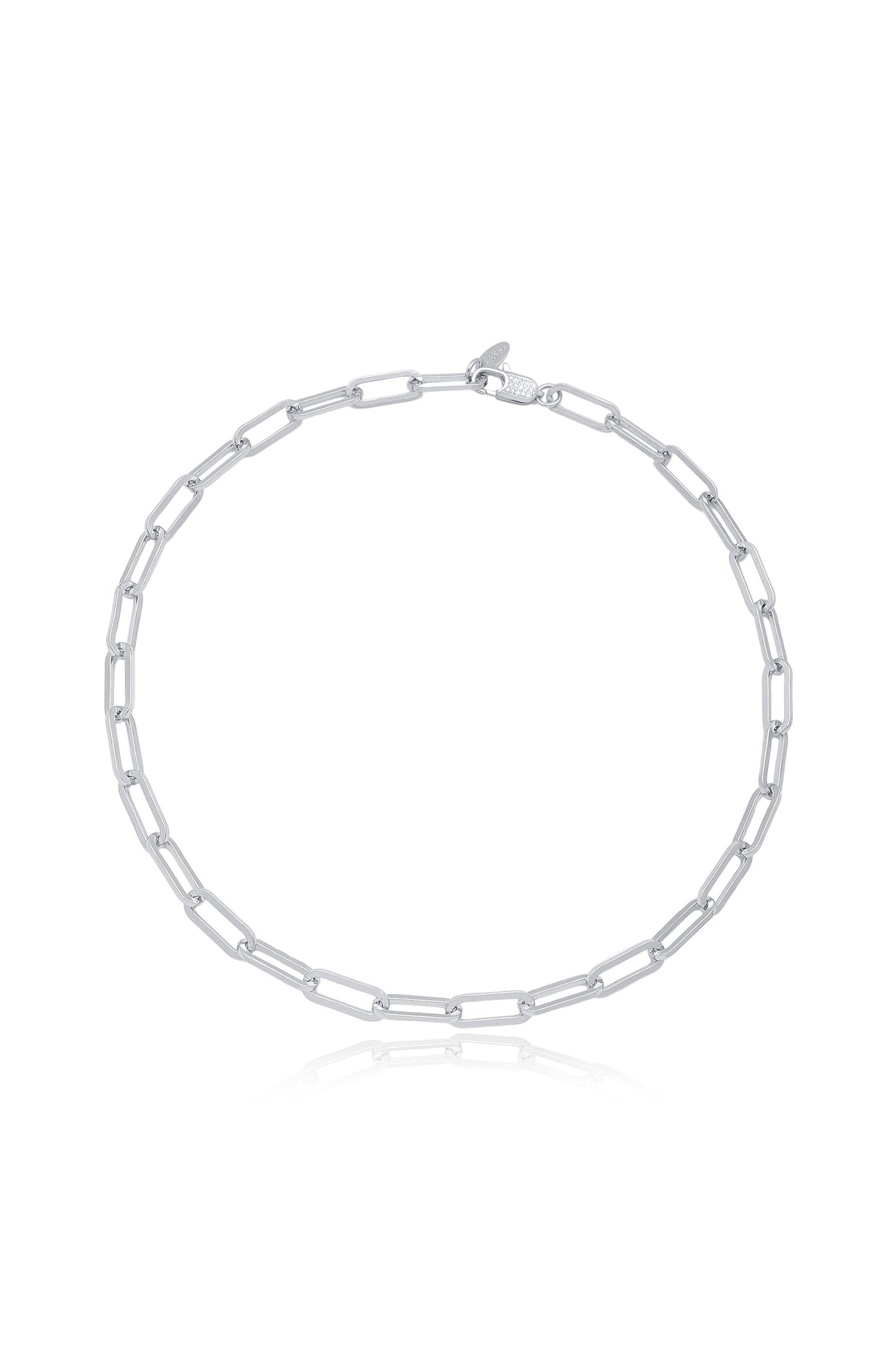 Interlinked Silver Chain Necklace Design