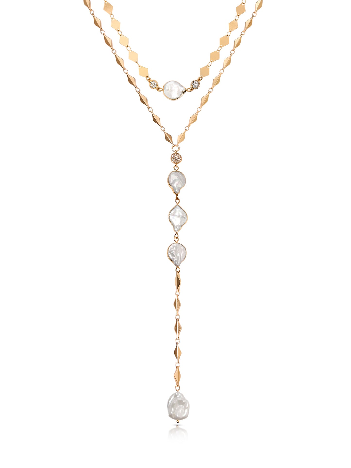 Freshwater Pearl Lariat Jewelry Set