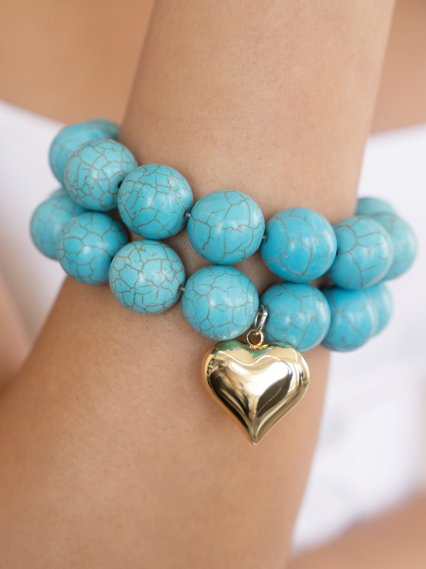 Turquoise Bracelet Set for Luck and Love