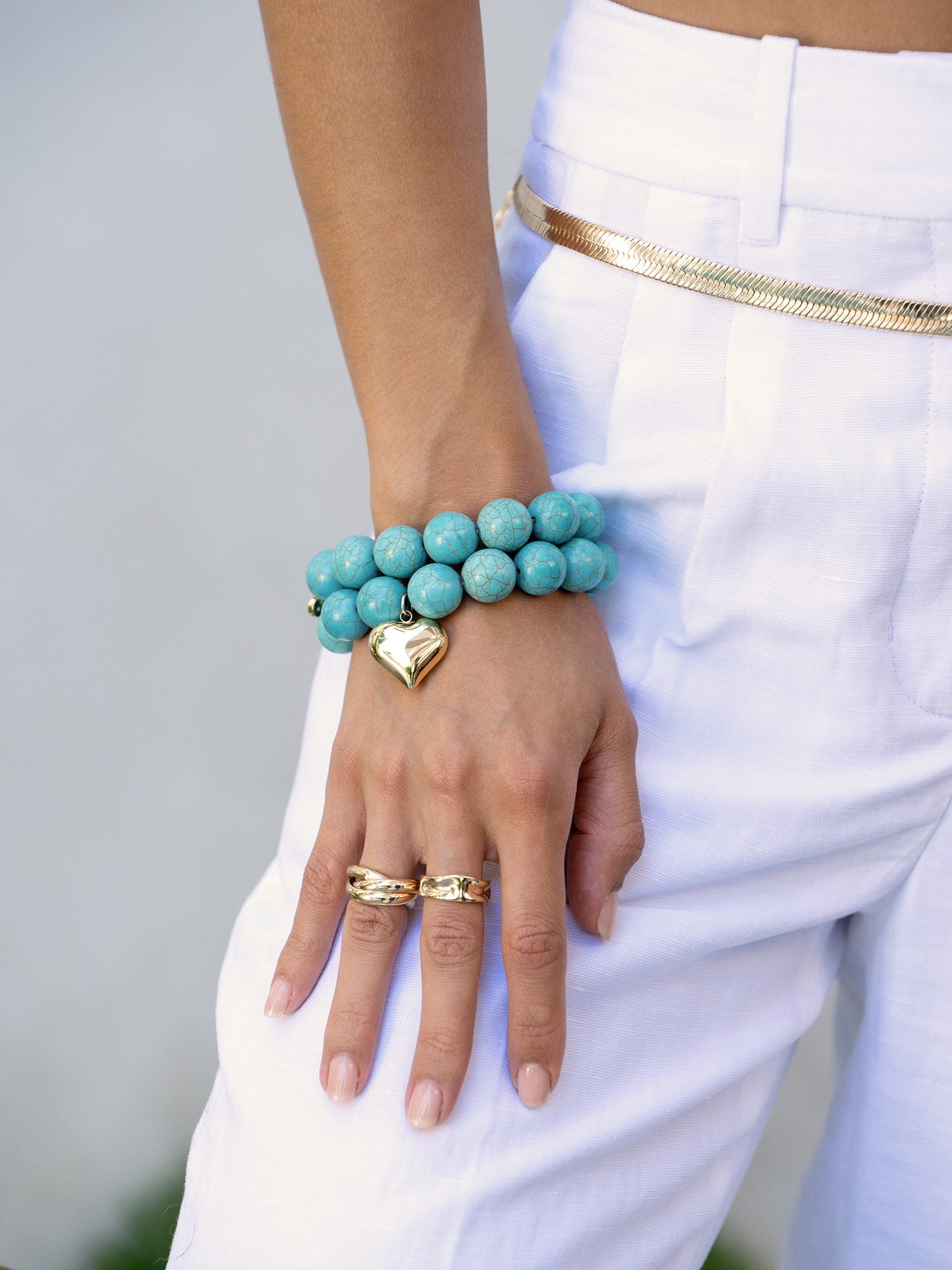 Turquoise Bracelet Set for Luck and Love