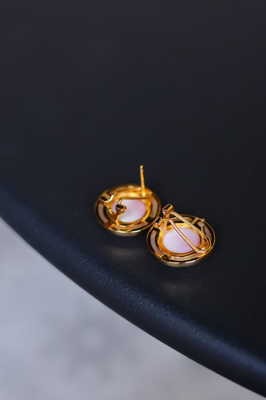 Pink Conch Shell Pearl Earrings for Women