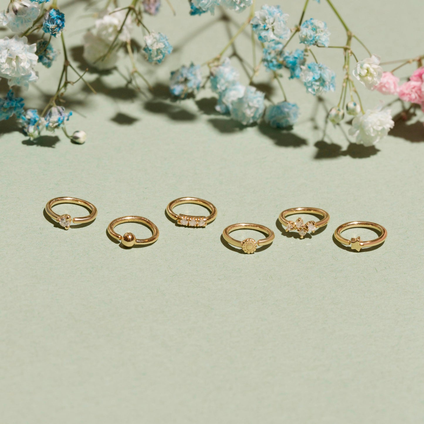 Starry Design Hoop Earrings for Everyday Wear