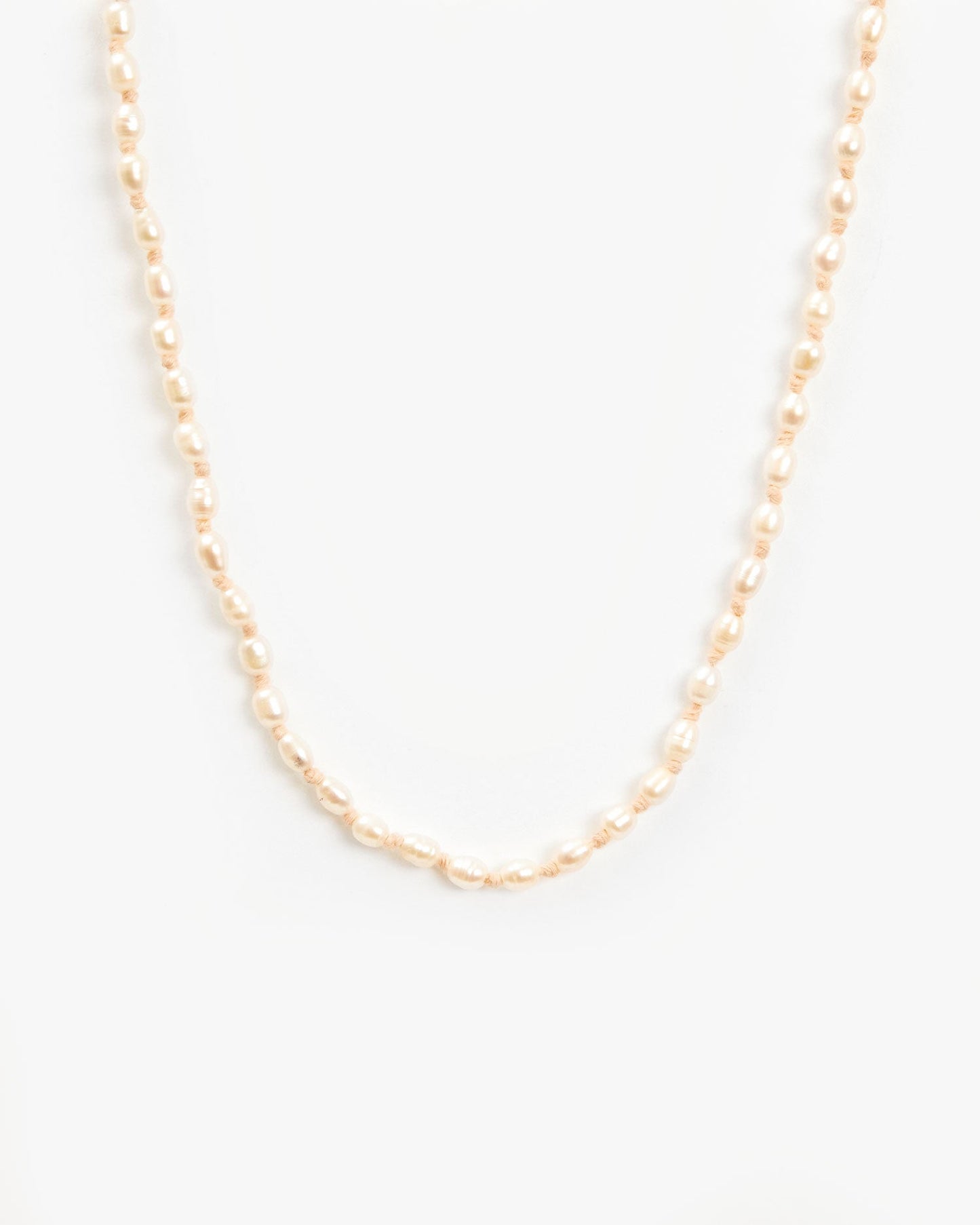 Rice Pearl Necklace in Freshwater Style