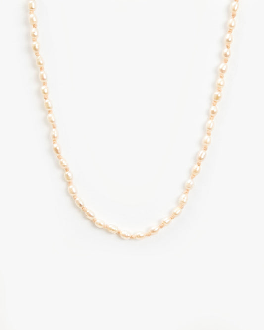 Elegant Freshwater Rice Pearl Necklace Design