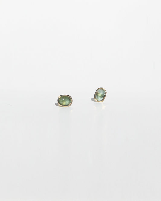 14K Pine Tourmaline Stud Earrings