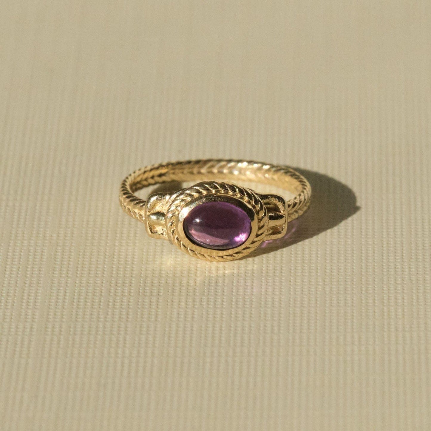 Amethyst Ancient Heirloom Ring in Classic Design