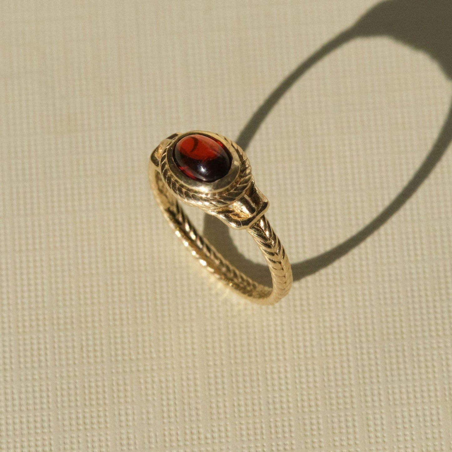 Garnet Ancient Heirloom Style Ring