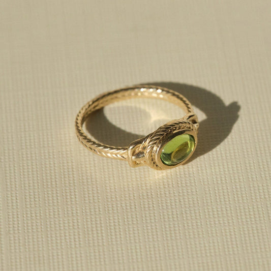 Peridot Ancient Heirloom Style Ring