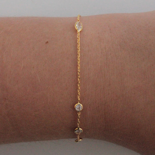 Dainty Bracelet with CZ Accents