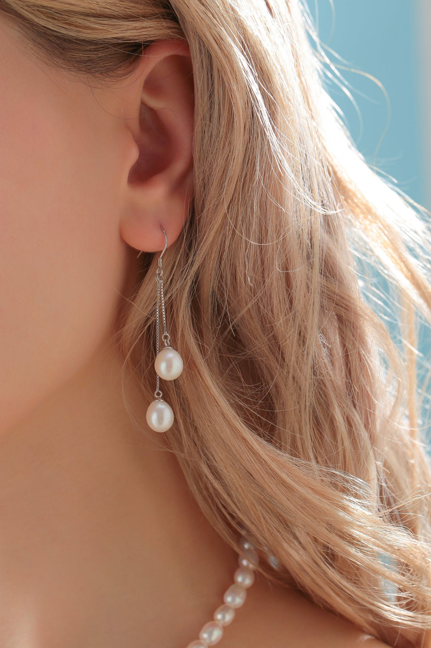 Freshwater Pearl Dangle Cluster Earrings in Dual Design