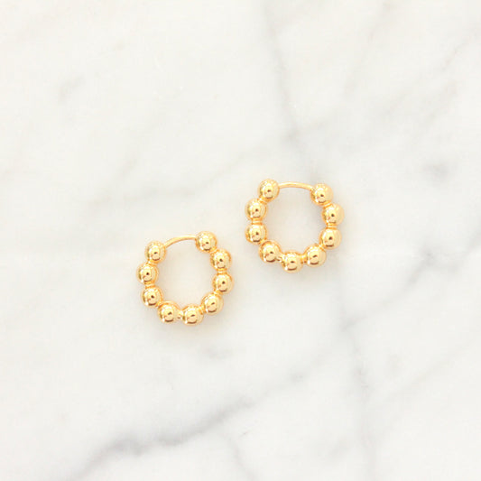 Mini Ball Chain Hoop Earrings