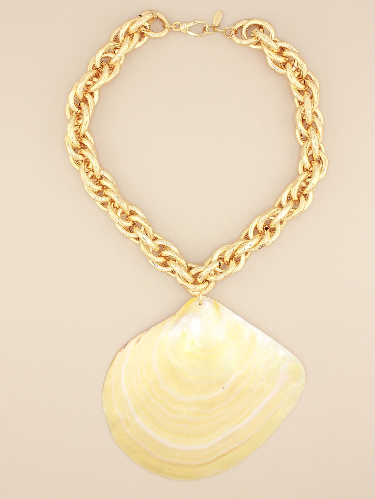 Large Gold Shell Accessory