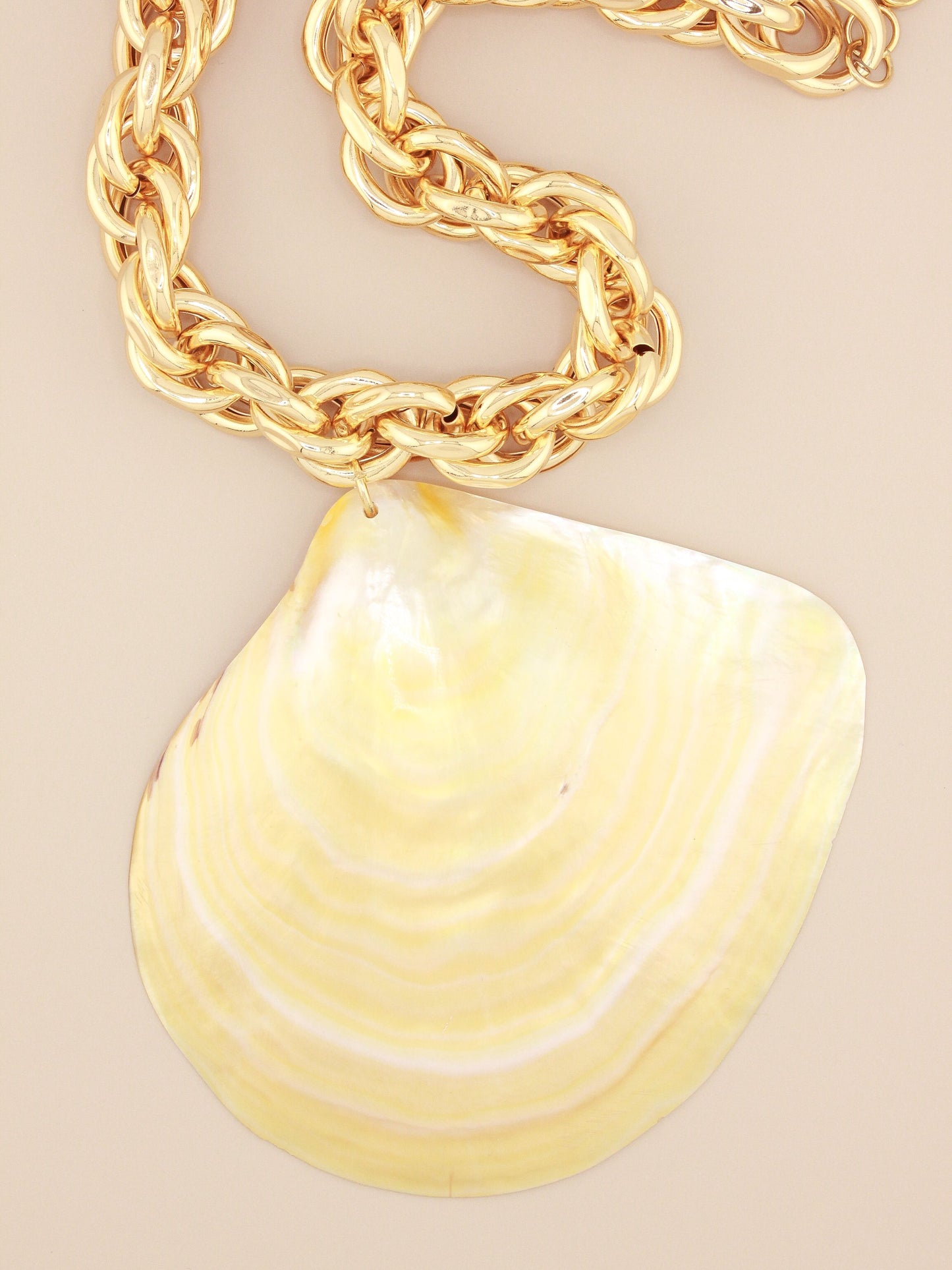 Large Gold Shell Accessory