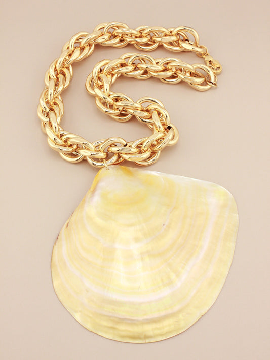 Large Gold Shell Accessory