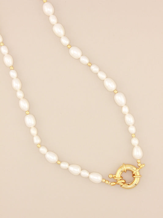 Pearl Sailboat Design Necklace for Women