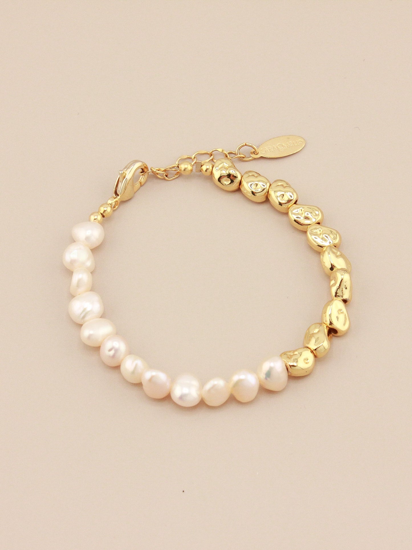 Gold and Pearl Mini Baroque Bracelet