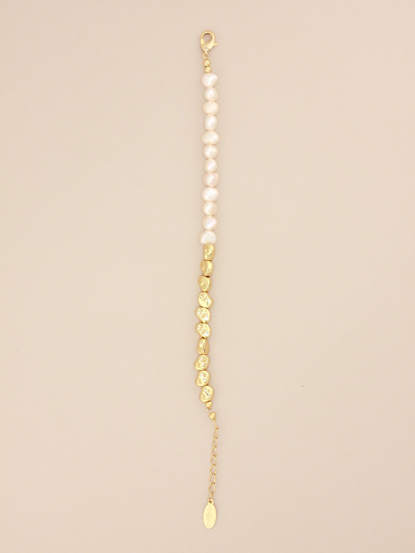 Gold and Pearl Mini Baroque Bracelet