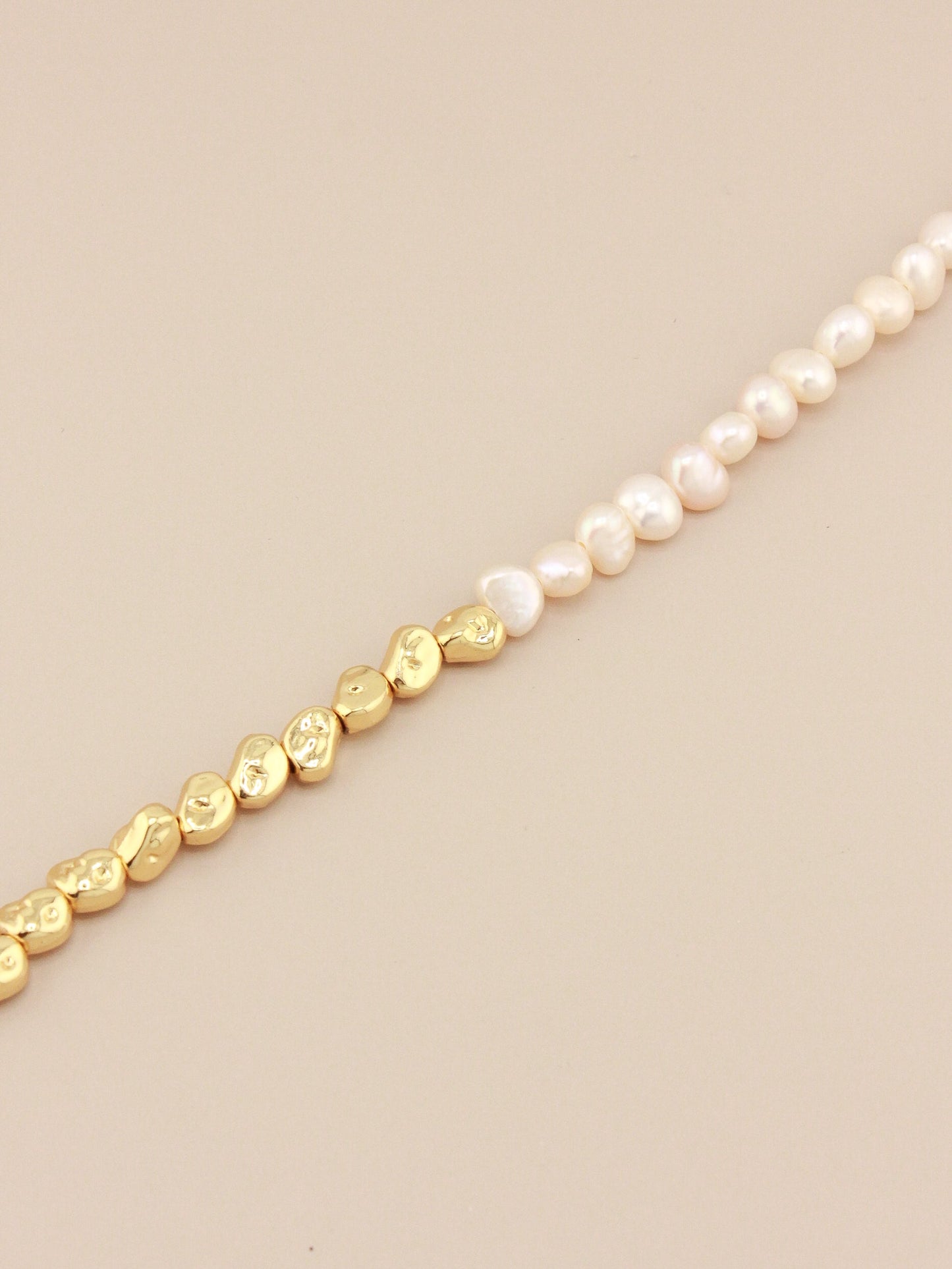 Gold and Pearl Mini Baroque Bracelet