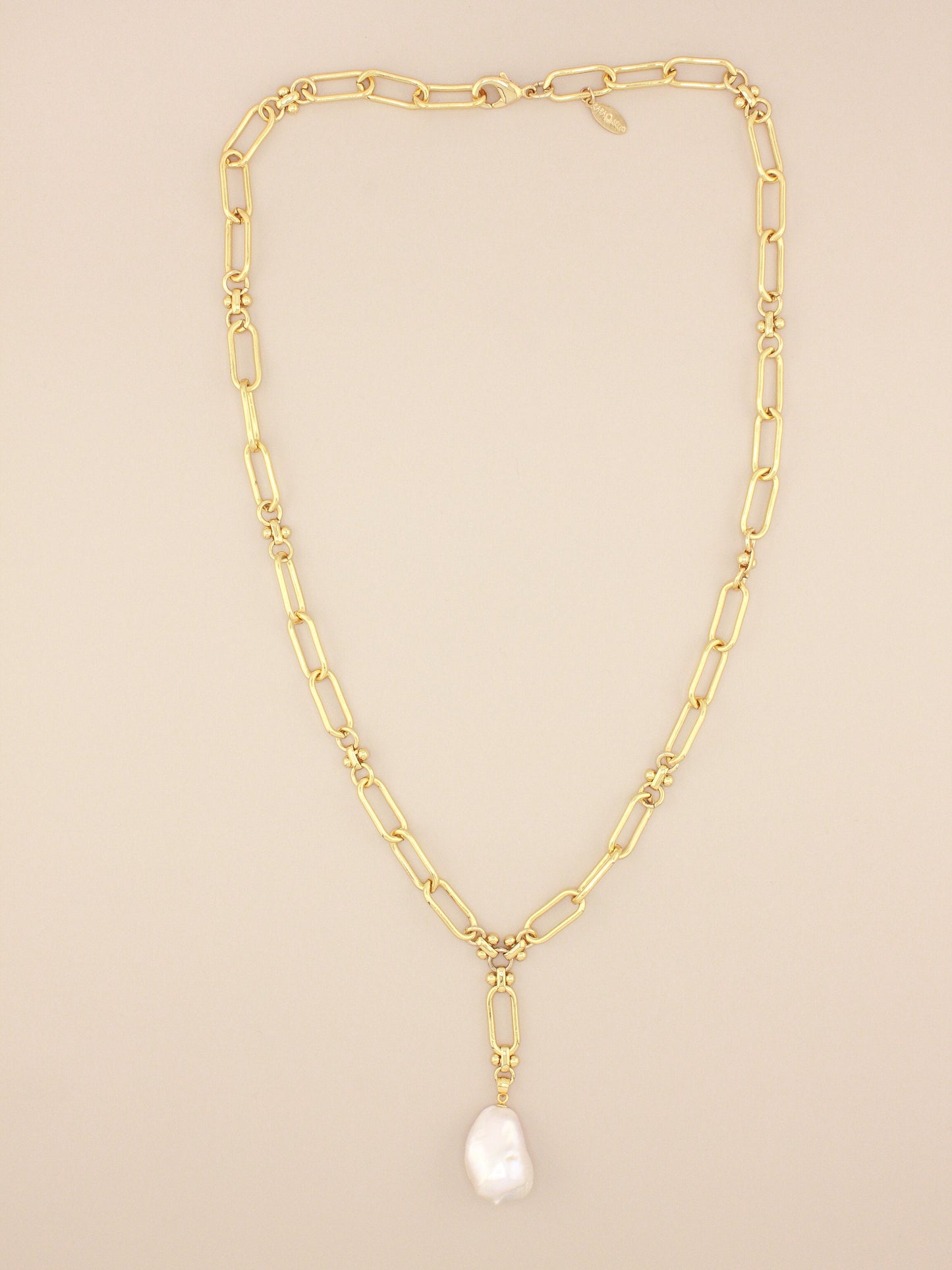 Elegant Pearl Drop Chain Necklace