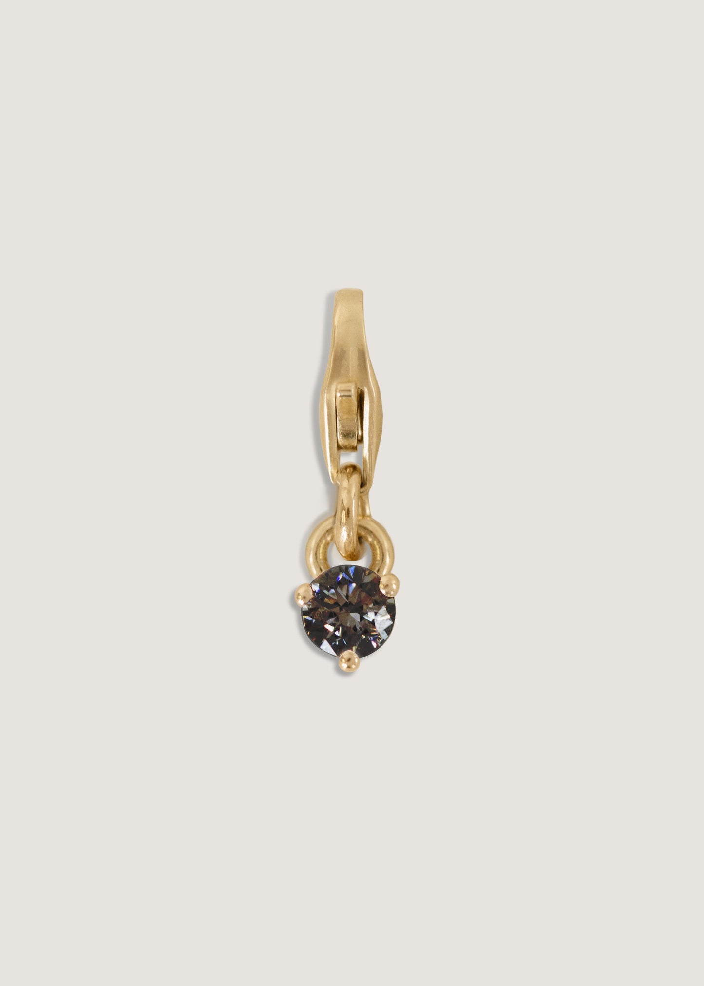 Birthstone Charm with Black Diamond Design