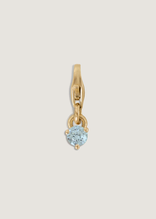 Aquamarine Birthstone Charm Pendant Jewelry