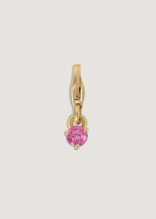 Pink Tourmaline Birthstone Charm Jewelry Piece