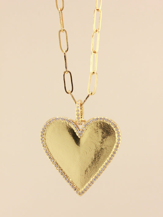 Golden Heart Clip Chain Accessory