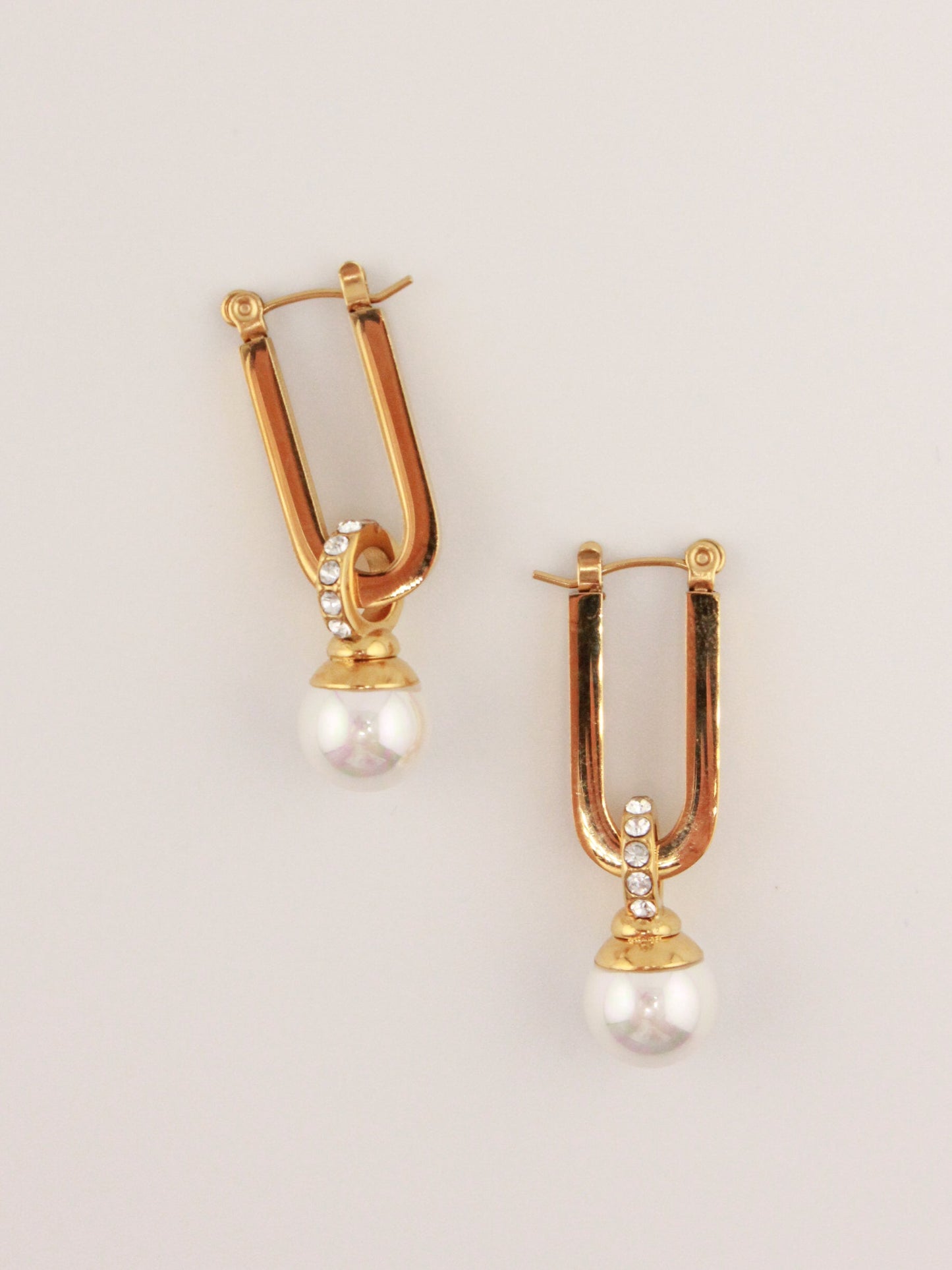 Elegant Modern Pearl Drop Earrings