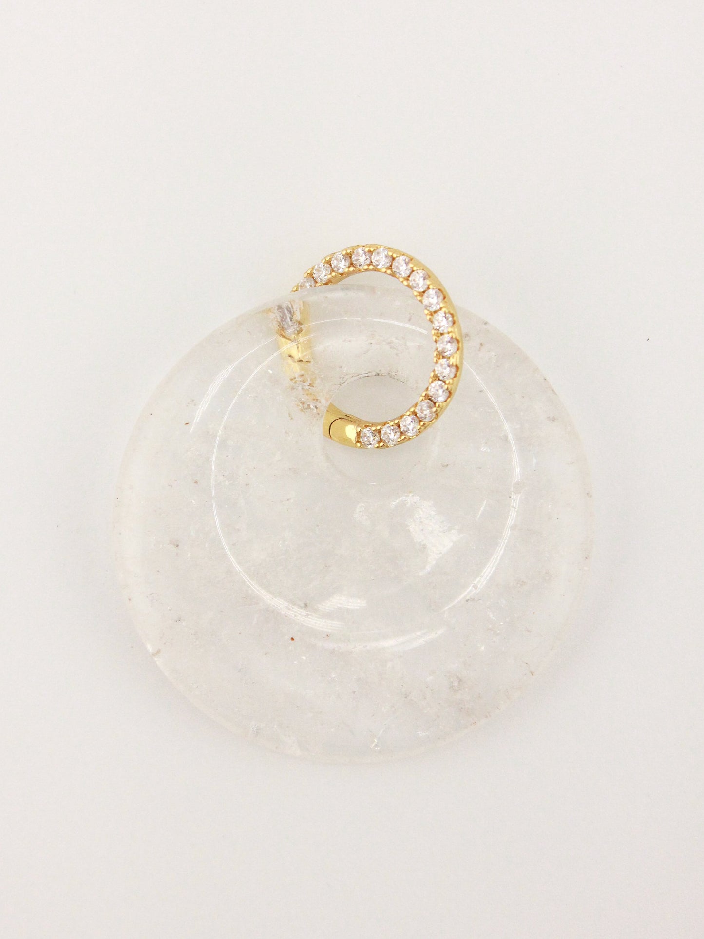 Stunning Quartz Charm with Halo Design