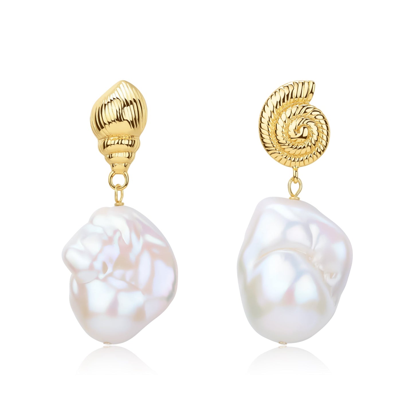 Baroque Pearl Shell Earrings