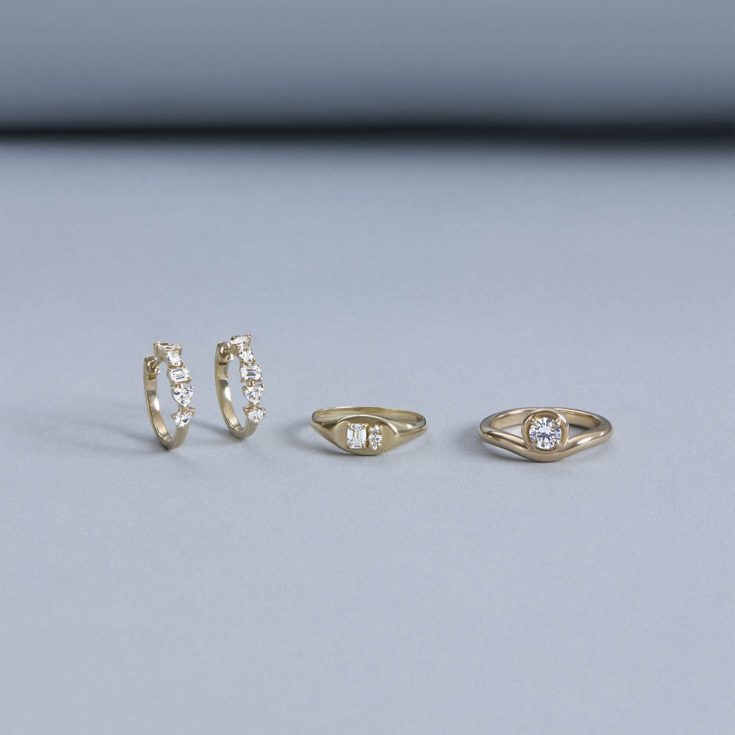 Lab-Created Diamond Hoop Earrings