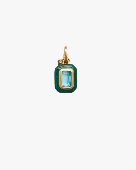 Colorblock Gem Charm for Jewelry Making