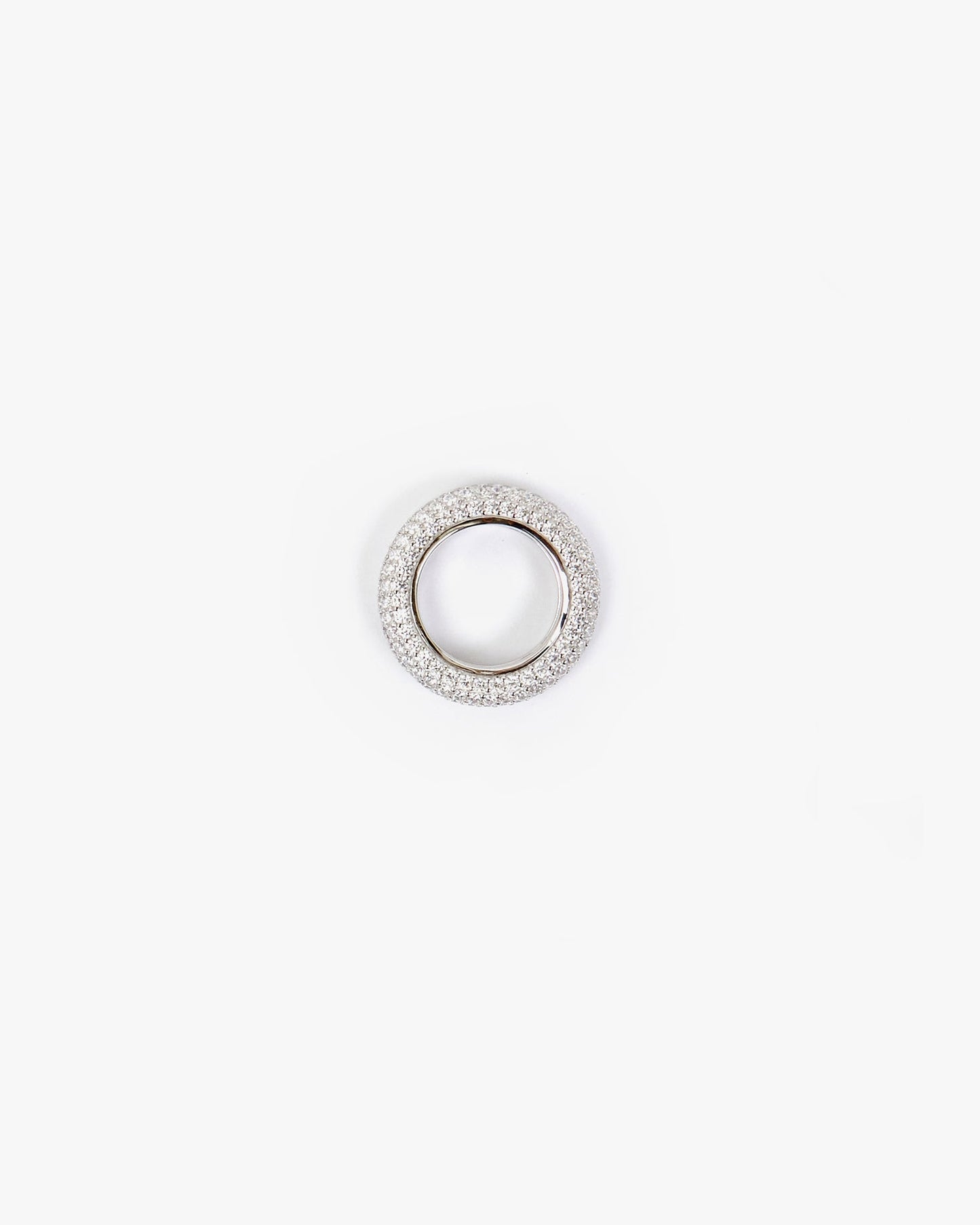 Pavé Ring with Donut Design 2