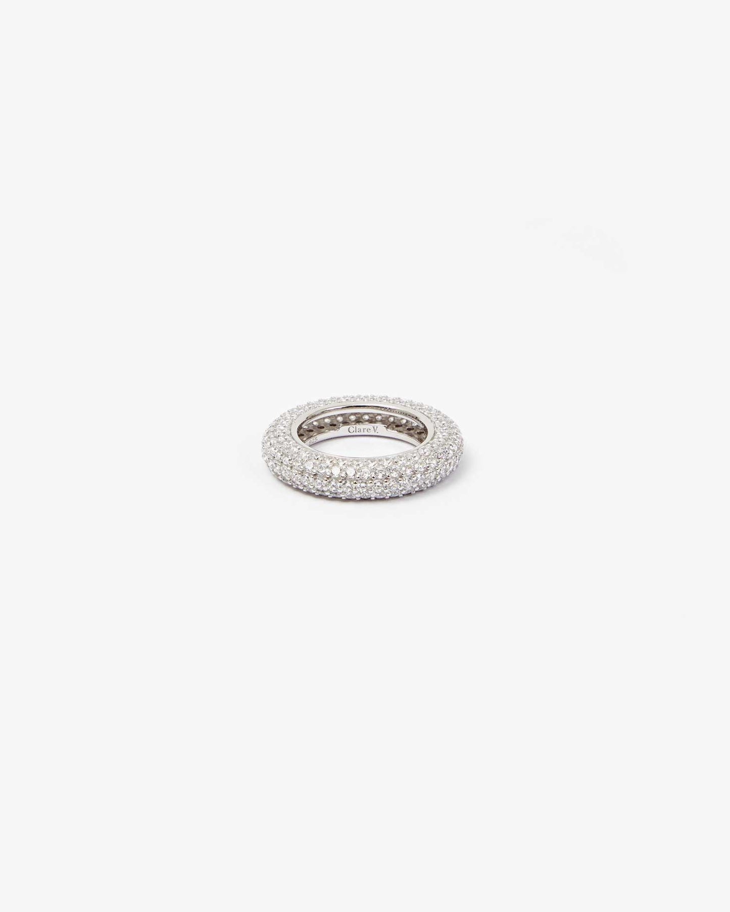 Pavé Ring with Donut Design 2