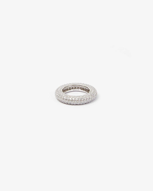 Pavé Ring with Donut Design 1