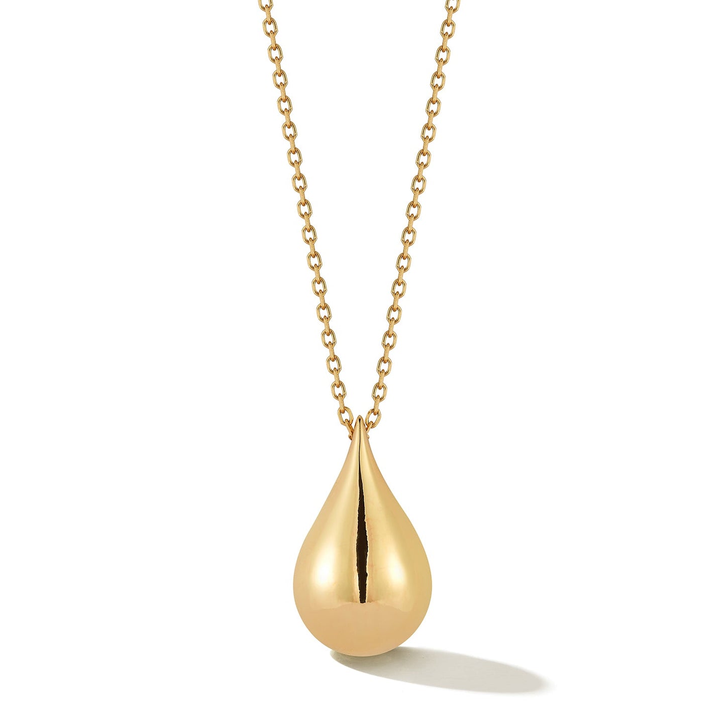 Gold Water Droplet Necklace in 14kt Design