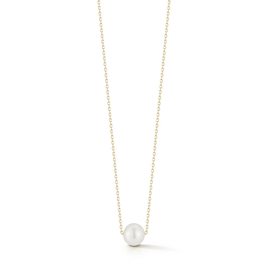 Suspended Pearl Necklace in 14kt Gold 1