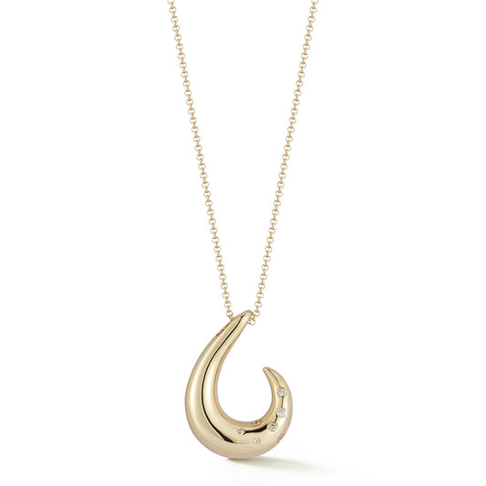 Gold 14kt Curl Design Necklace