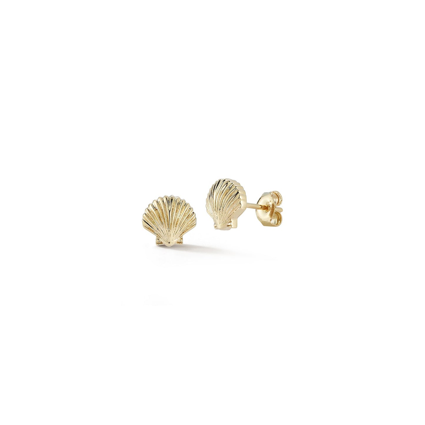 Mini 14kt Gold Venus Stud Earrings