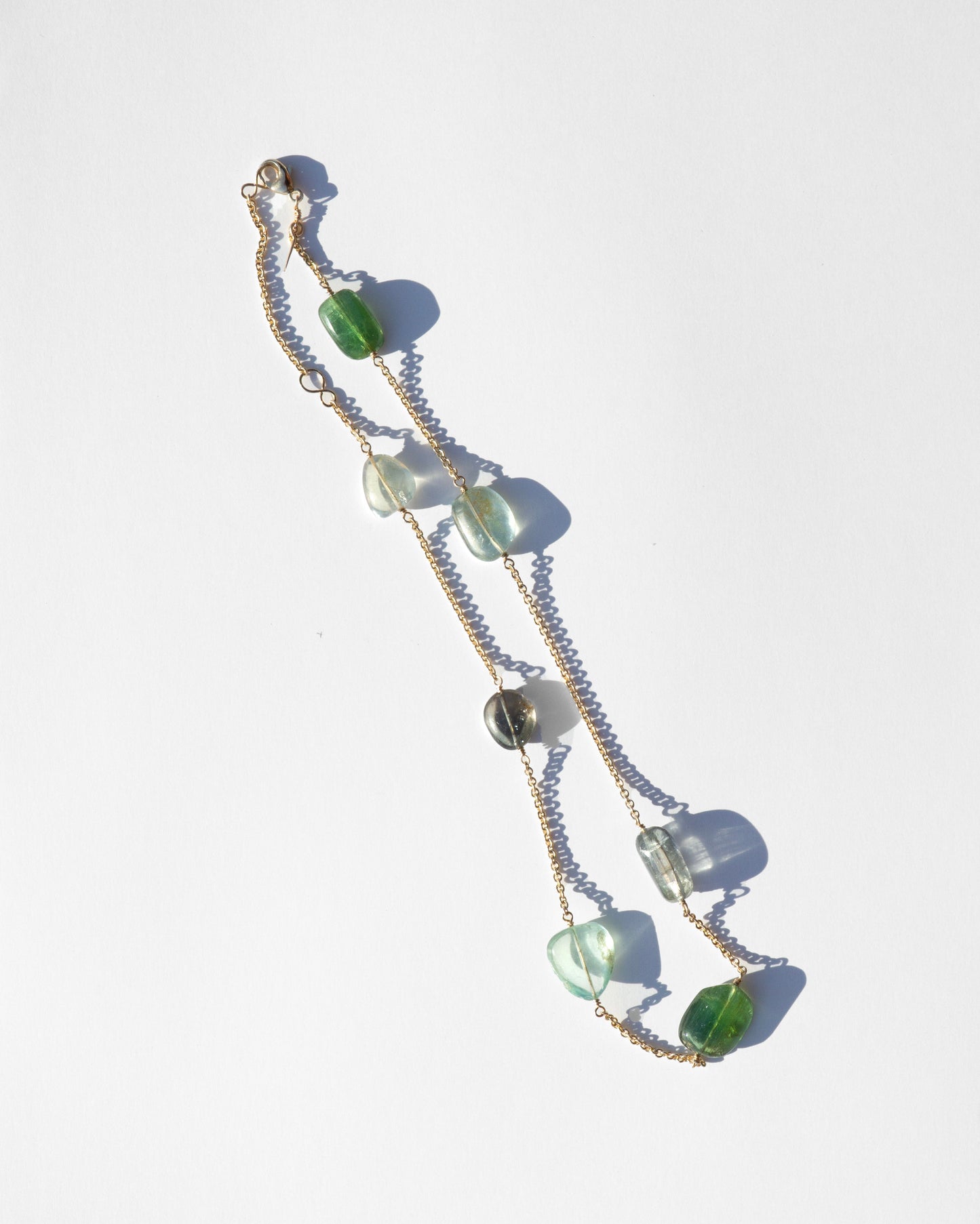 14K Tourmaline Chain Necklace